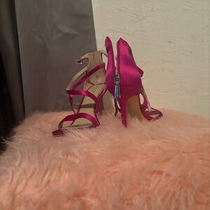 Elegant Pink Strappy Heels